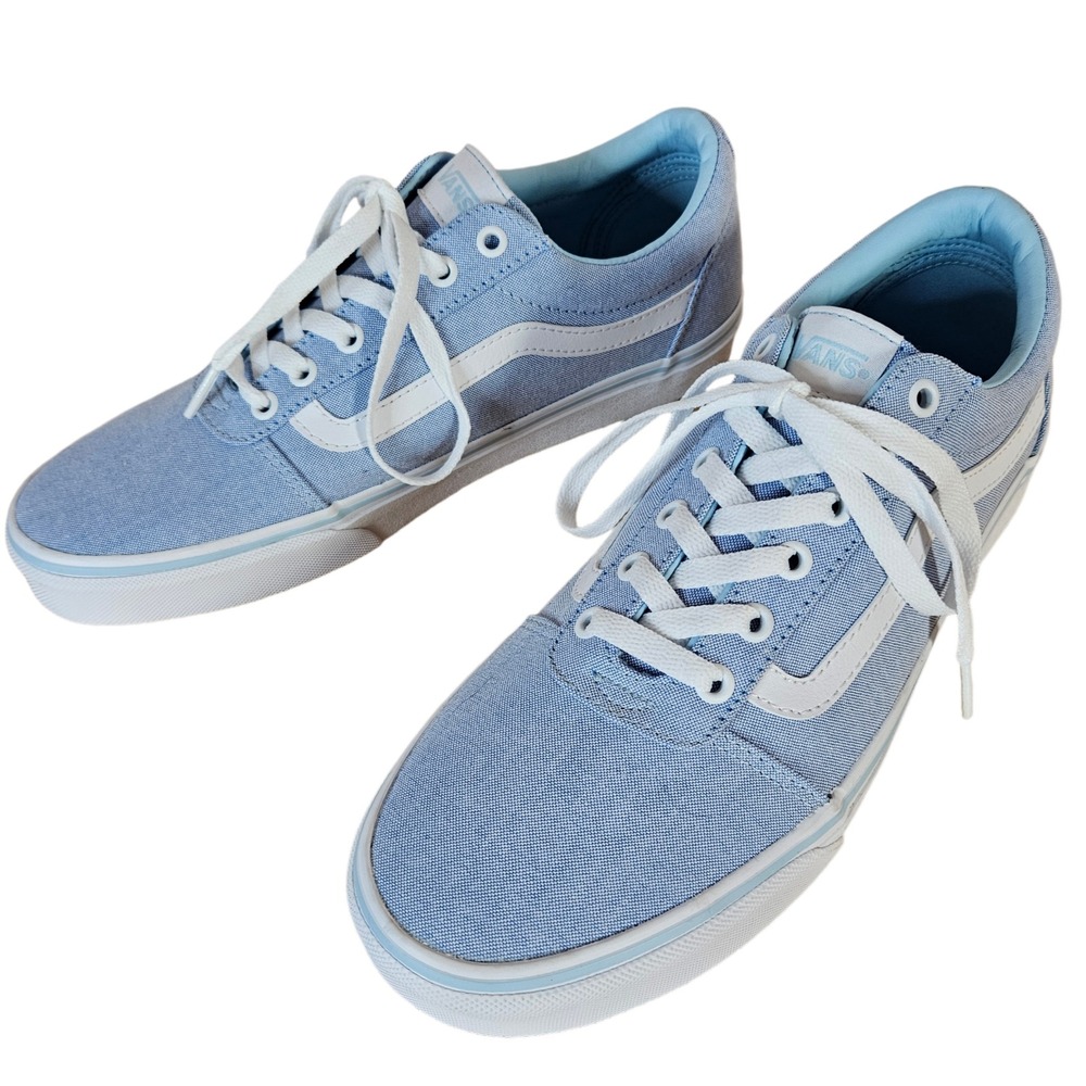 Vans Ward Chambray Sneakers Women 11 Low Top Canvas Skater Streetwear Minimalist